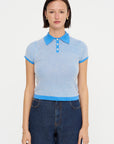 Pique Shrunken Polo, Sail Combo