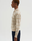 Collegiate Stripe Polo, Sandstone Combo