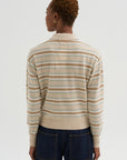 Collegiate Stripe Polo, Sandstone Combo