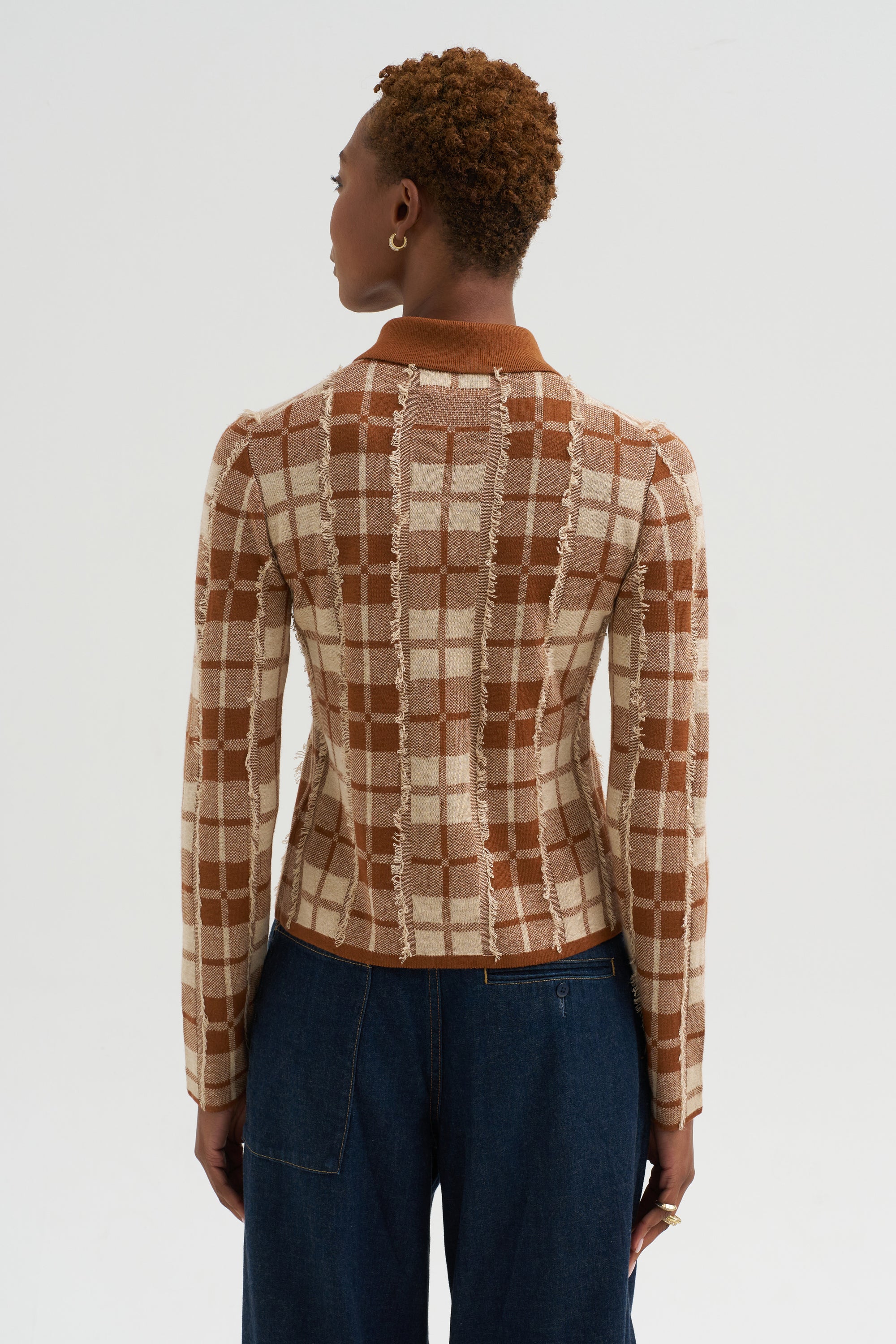 Plaid Elle Shirt, Burnt Sienna &amp; Sandstone