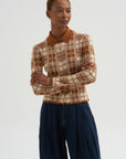 Plaid Elle Shirt, Burnt Sienna & Sandstone