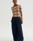 Plaid Elle Shirt, Burnt Sienna & Sandstone