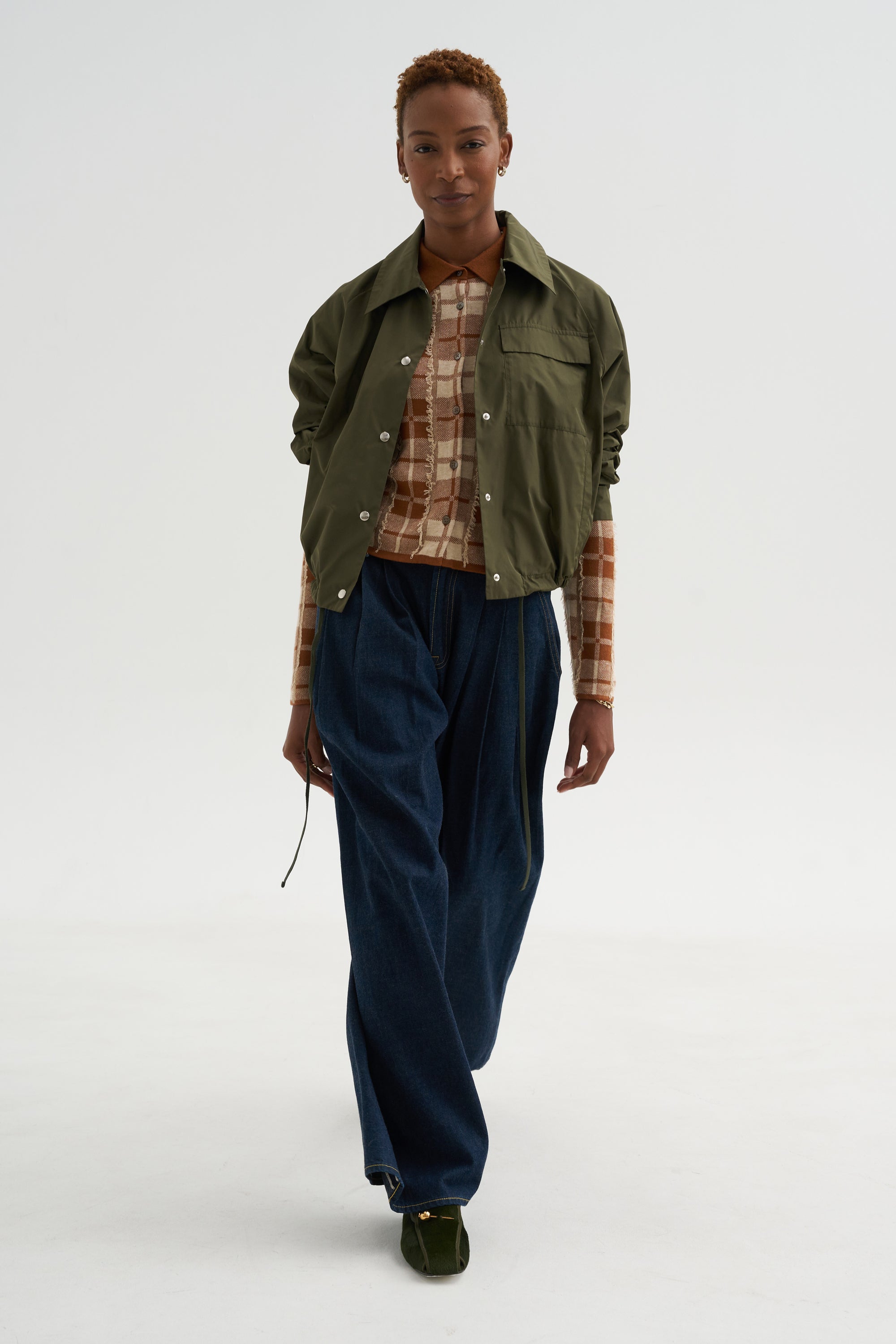 Plaid Elle Shirt, Burnt Sienna &amp; Sandstone