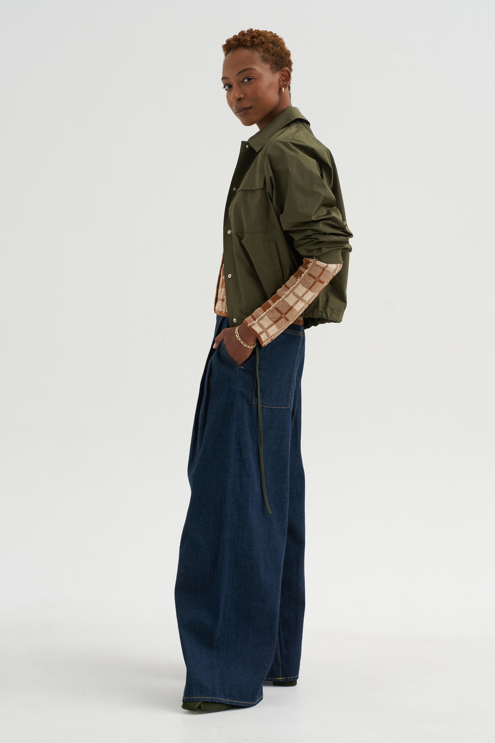 Plaid Elle Shirt, Burnt Sienna &amp; Sandstone