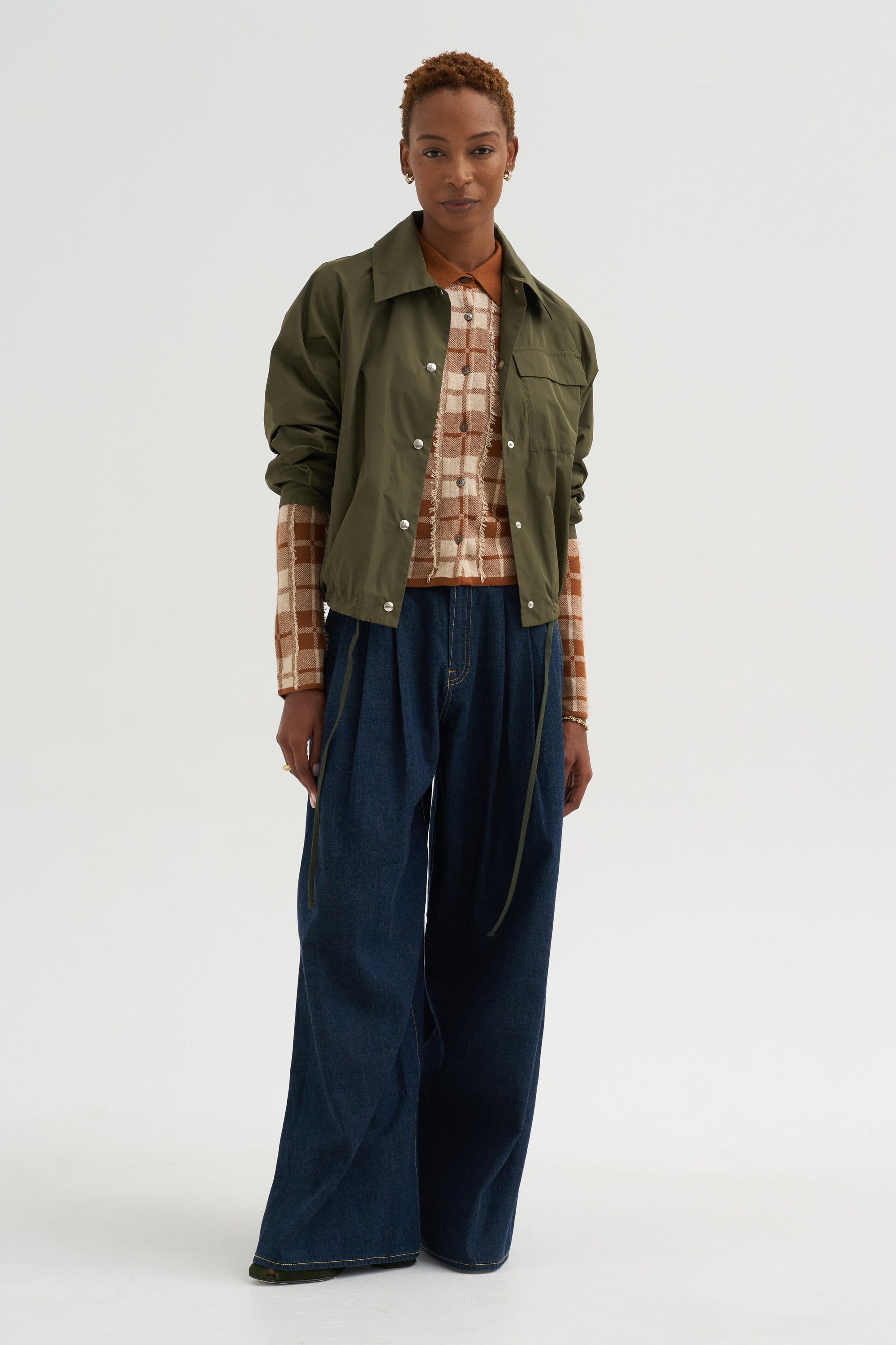 Plaid Elle Shirt, Burnt Sienna &amp; Sandstone