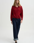 Grizzly Double V Sweater, Carmine