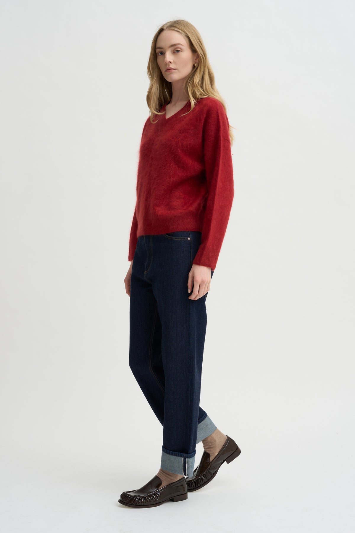 Grizzly Double V Sweater, Carmine