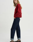 Grizzly Double V Sweater, Carmine