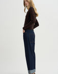 Jane Checker Cardigan, Burnt Cocoa & Carmine