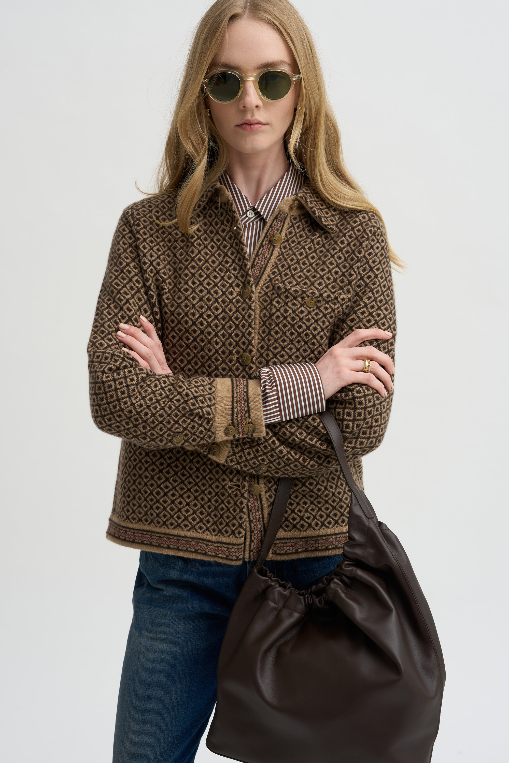 Dylan Marquise Shirt, Cocoa Combo