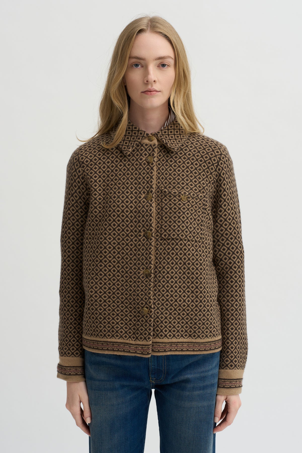 Dylan Marquise Shirt, Cocoa Combo