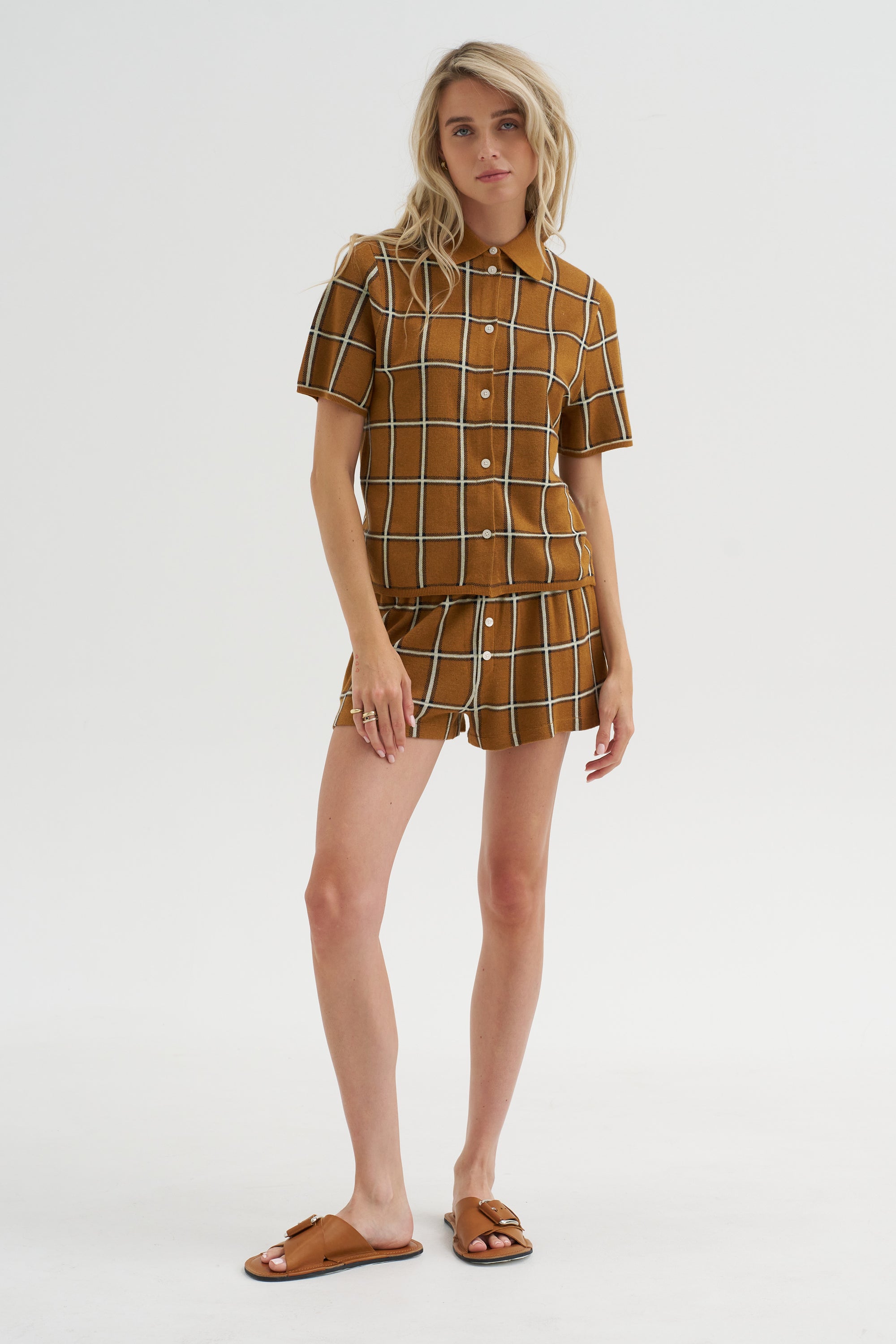 Picnic Plaid Short, Suede Combo