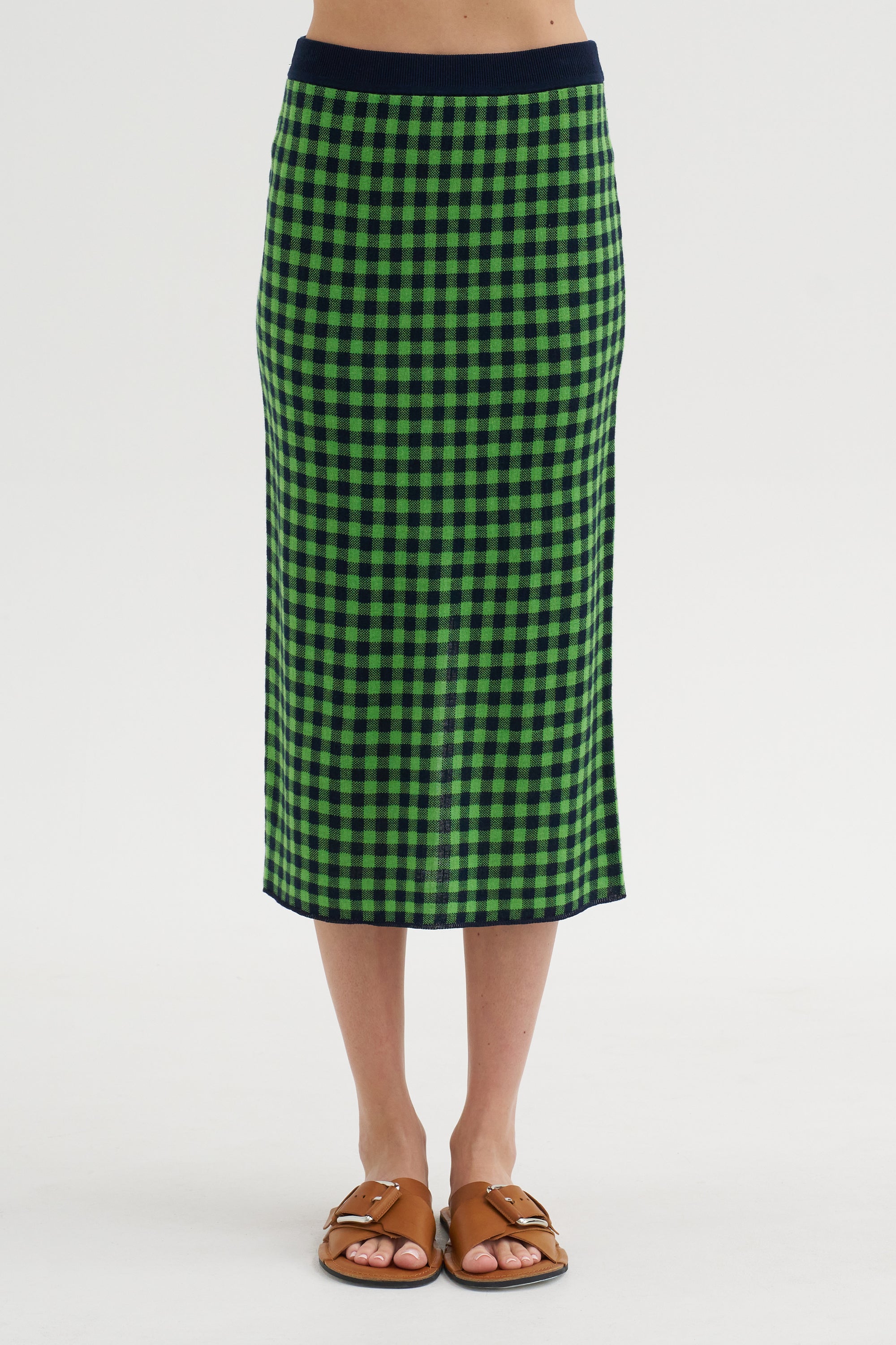 Gingham Long Skirt