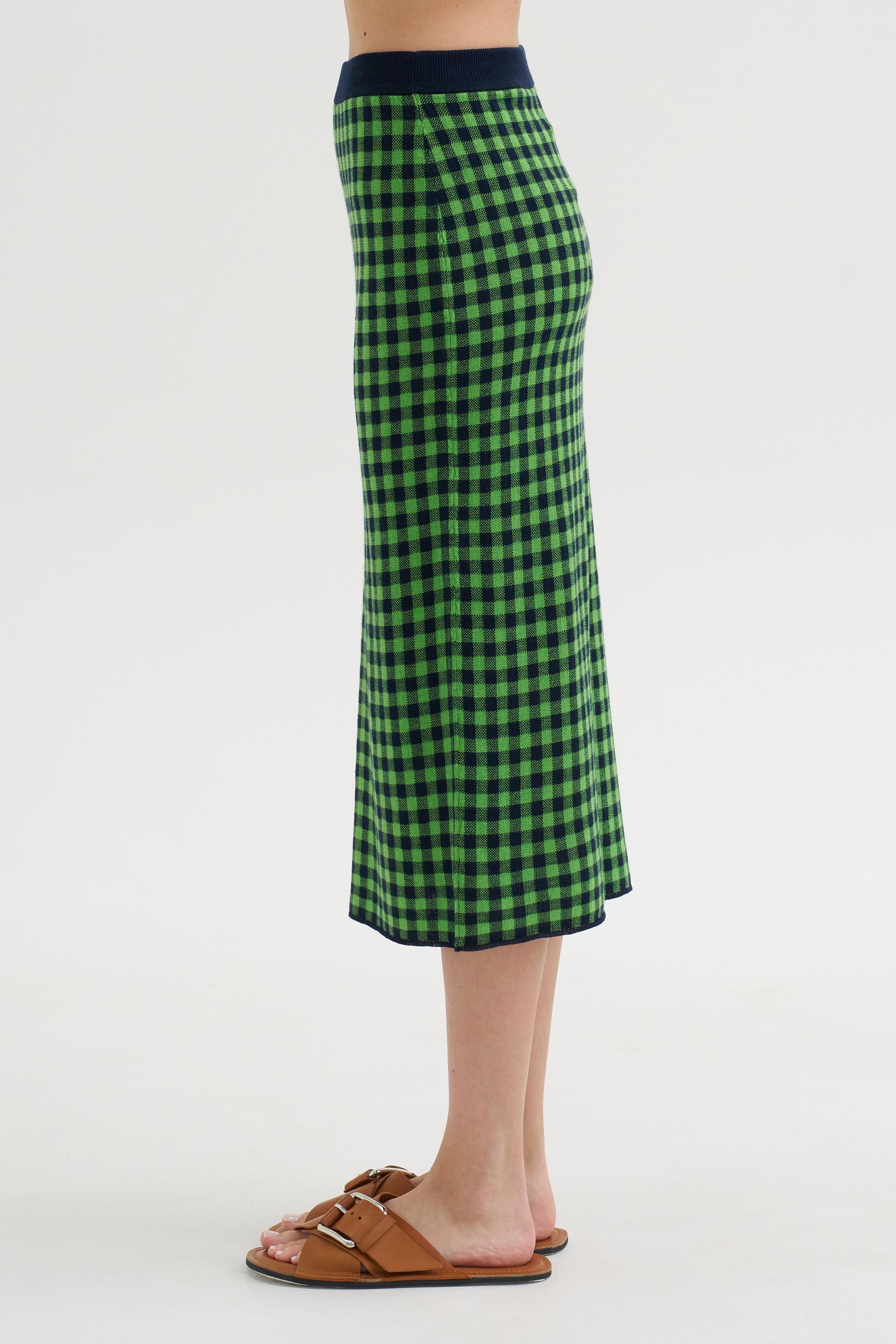 Gingham Long Skirt