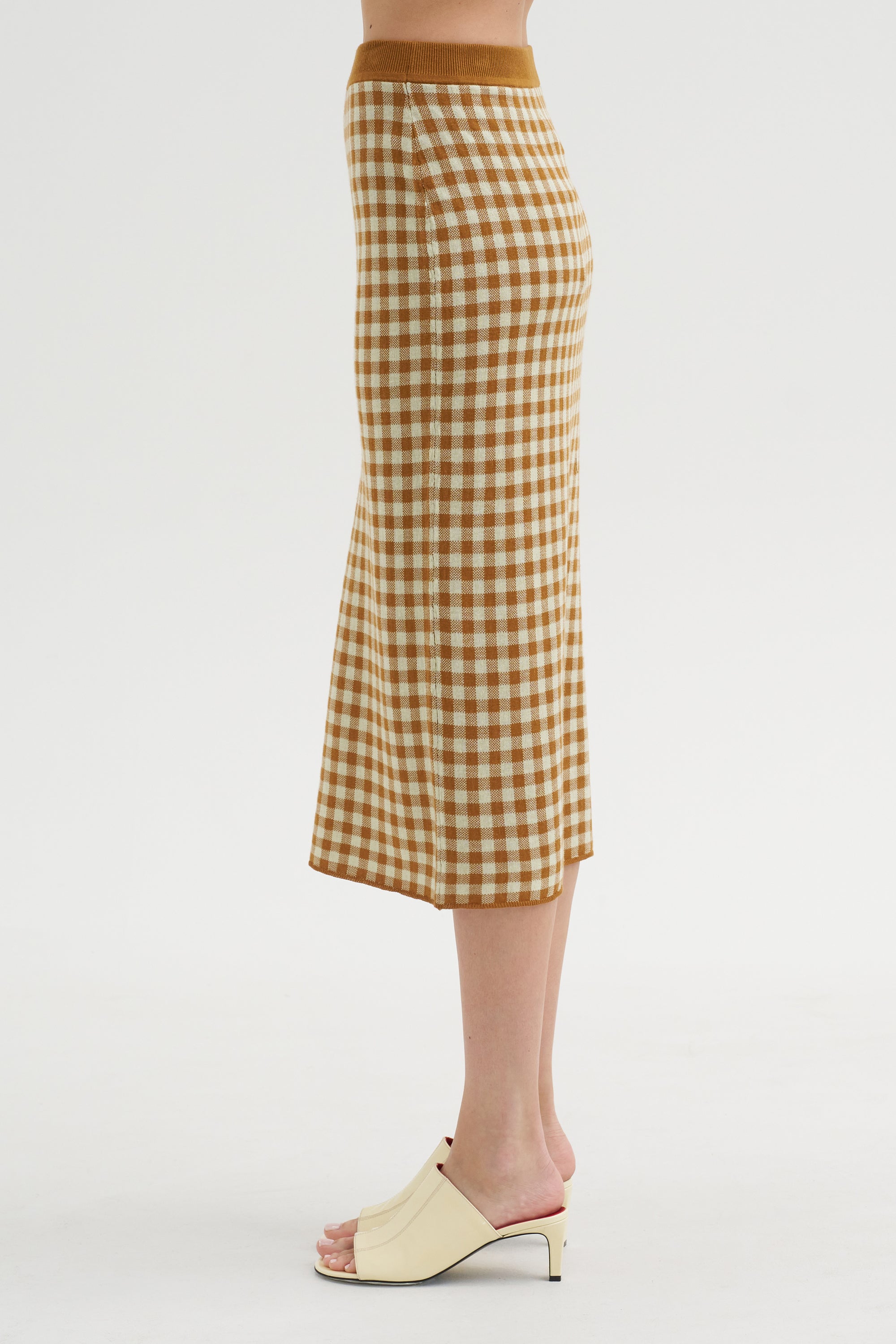 Gingham Long Skirt