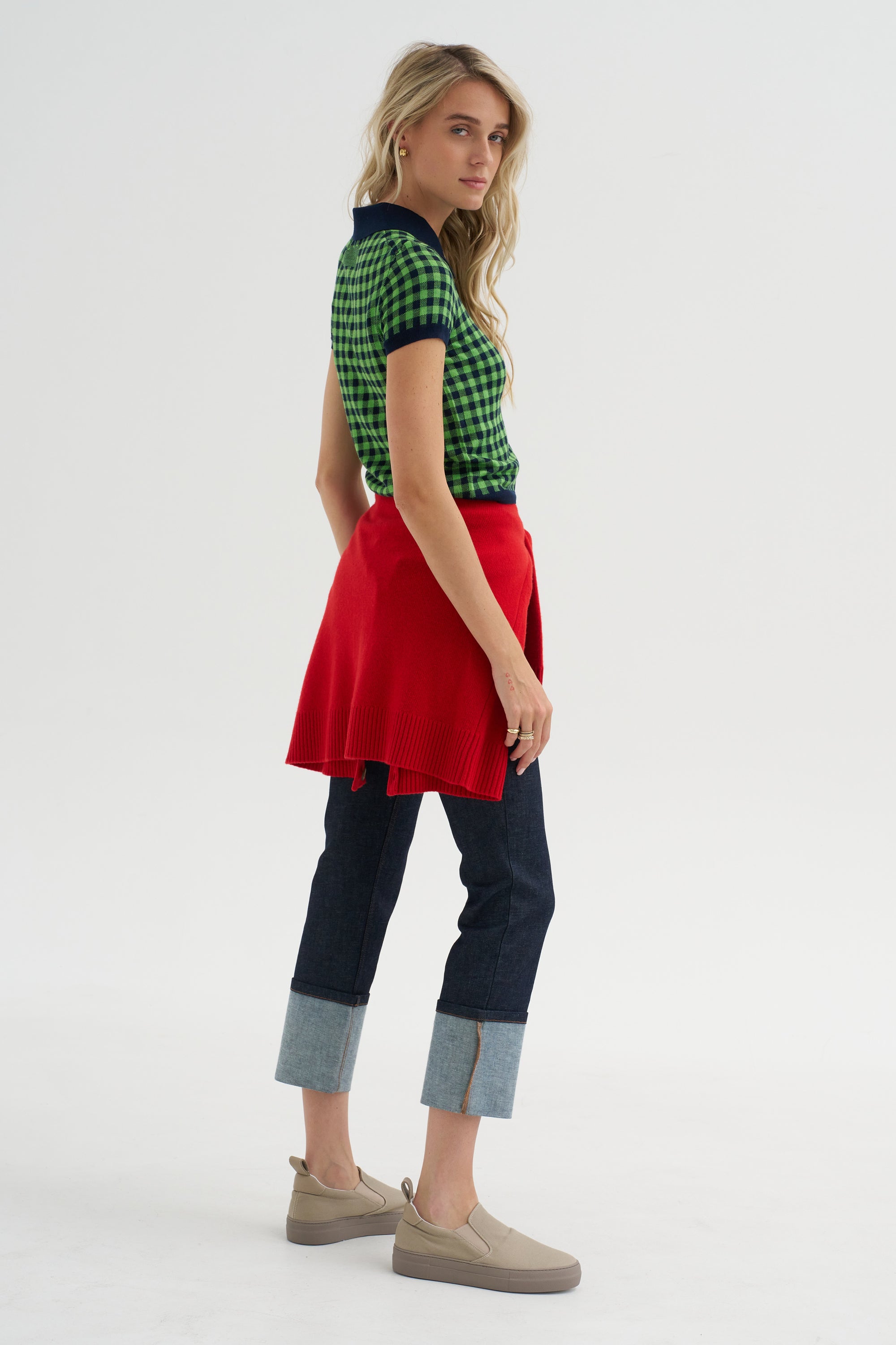 Gingham Shrunken Polo