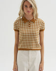 Gingham Shrunken Polo