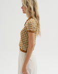 Gingham Shrunken Polo