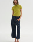 Smocked Shrunken Polo, Evoo & Butter