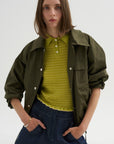 Smocked Shrunken Polo, Evoo & Butter
