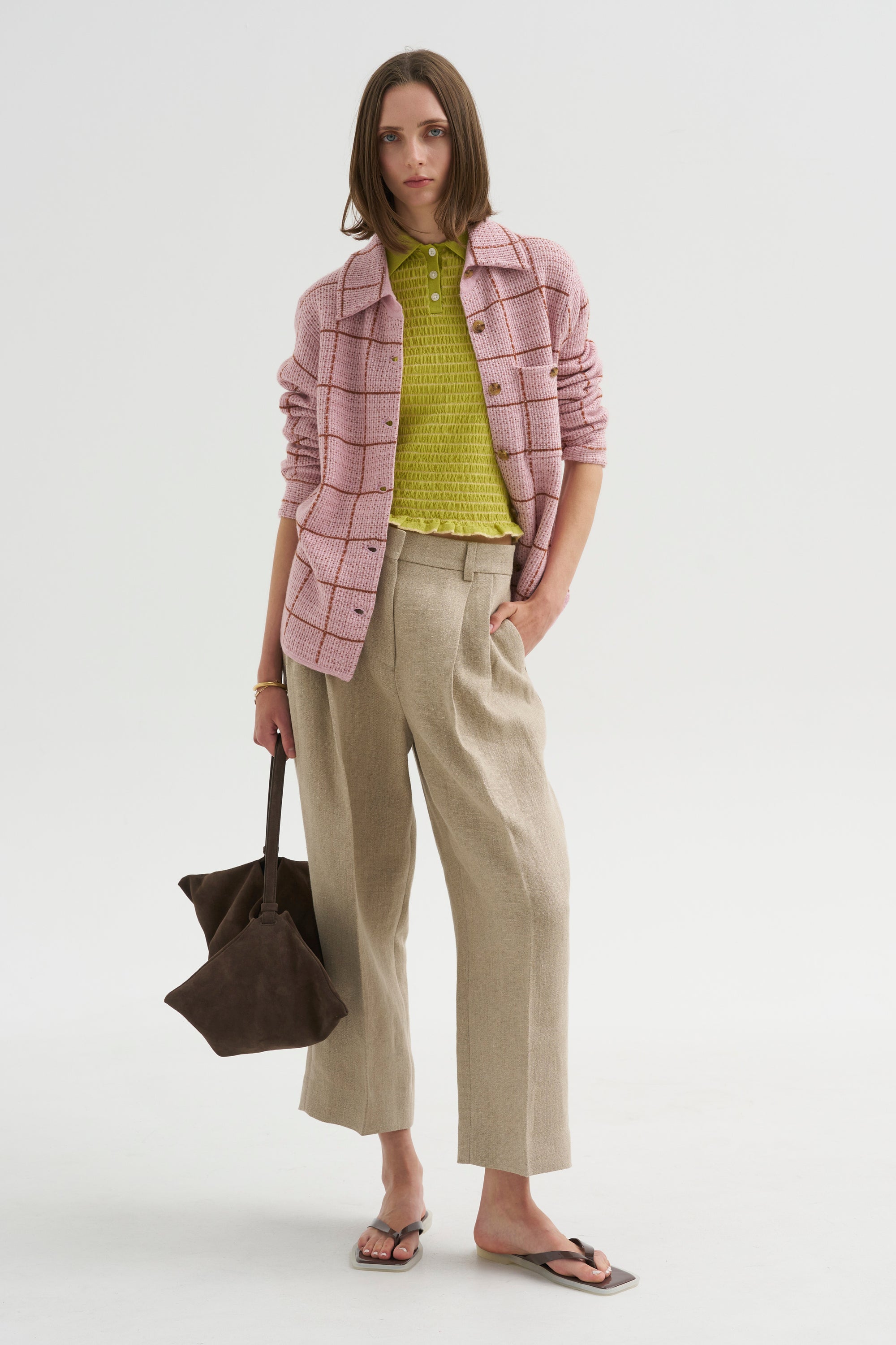 Dylan Plaid Shirt, Sprinkle &amp; Burnt Sienna