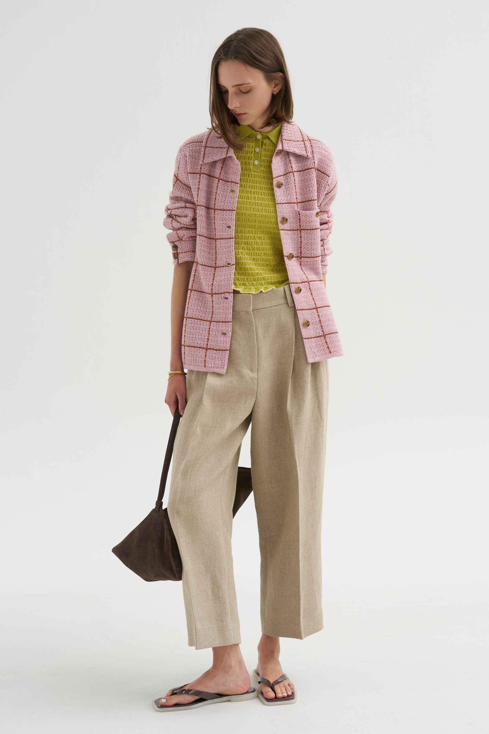 Dylan Plaid Shirt, Sprinkle &amp; Burnt Sienna