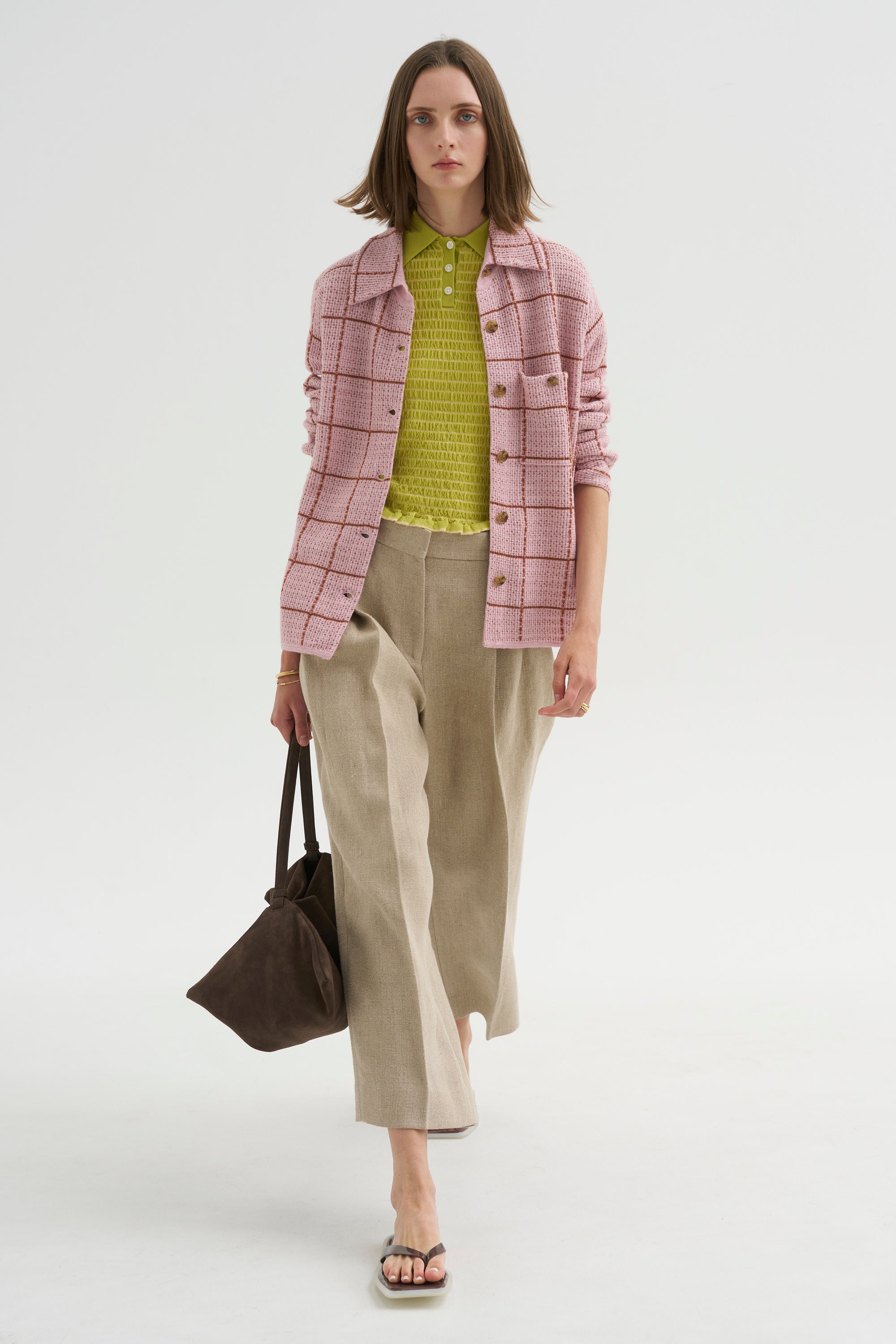Dylan Plaid Shirt, Sprinkle &amp; Burnt Sienna