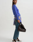 Jane Checker Cardigan, Reservoir & Butter