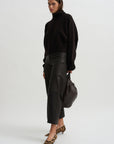 Bat Tricot Sweater, Deep Brown