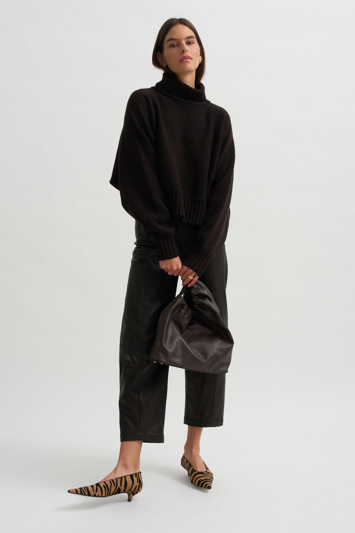 Bat Tricot Sweater, Deep Brown