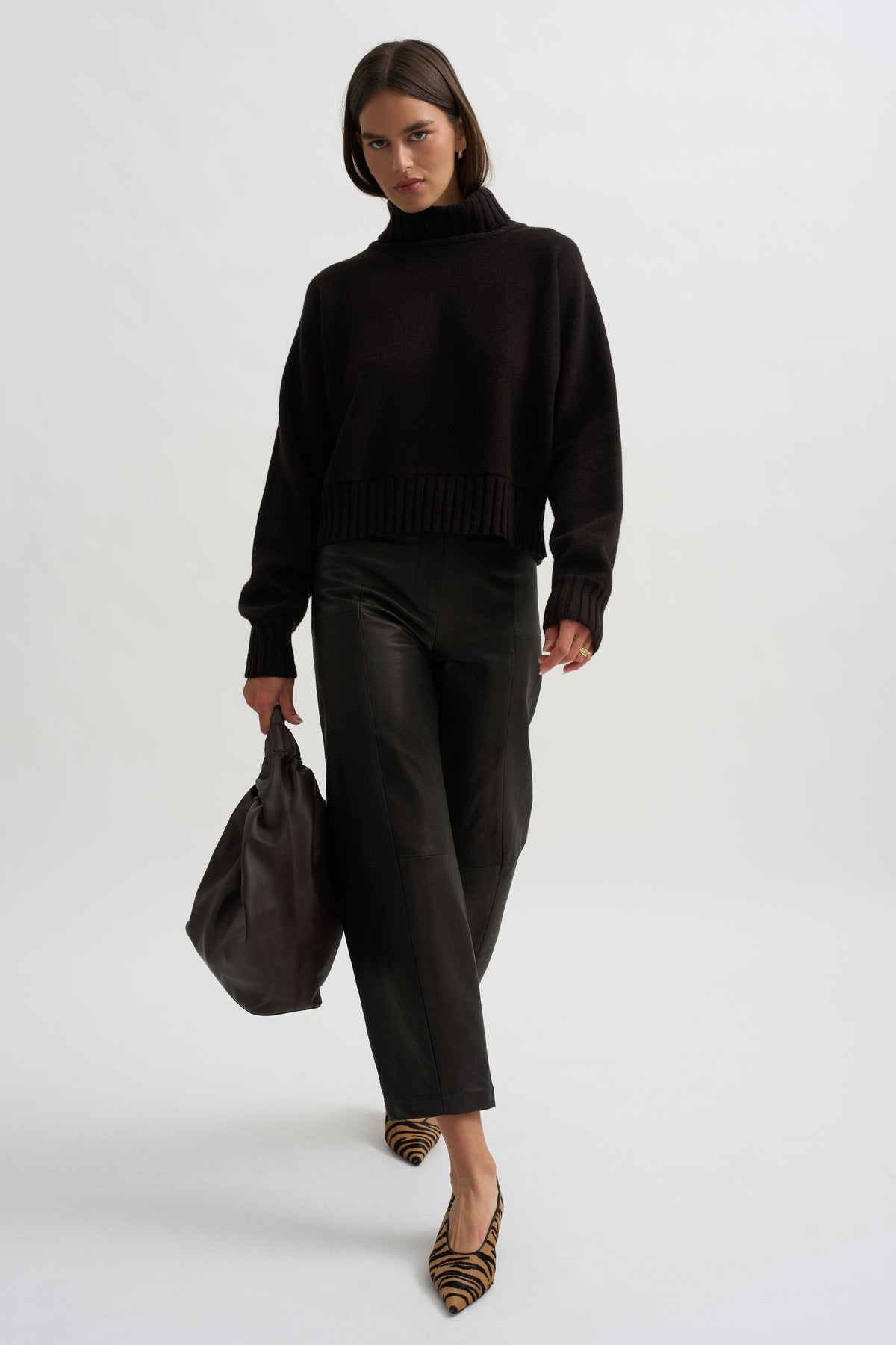 Bat Tricot Sweater, Deep Brown