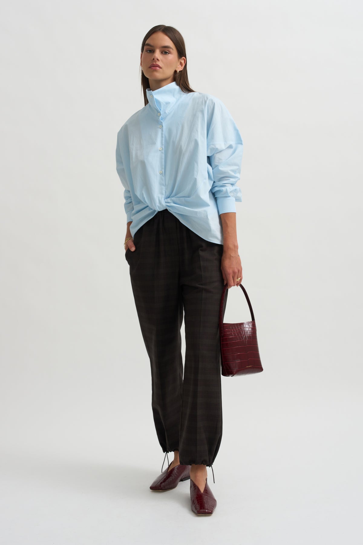 Coulisse Pants, Brown