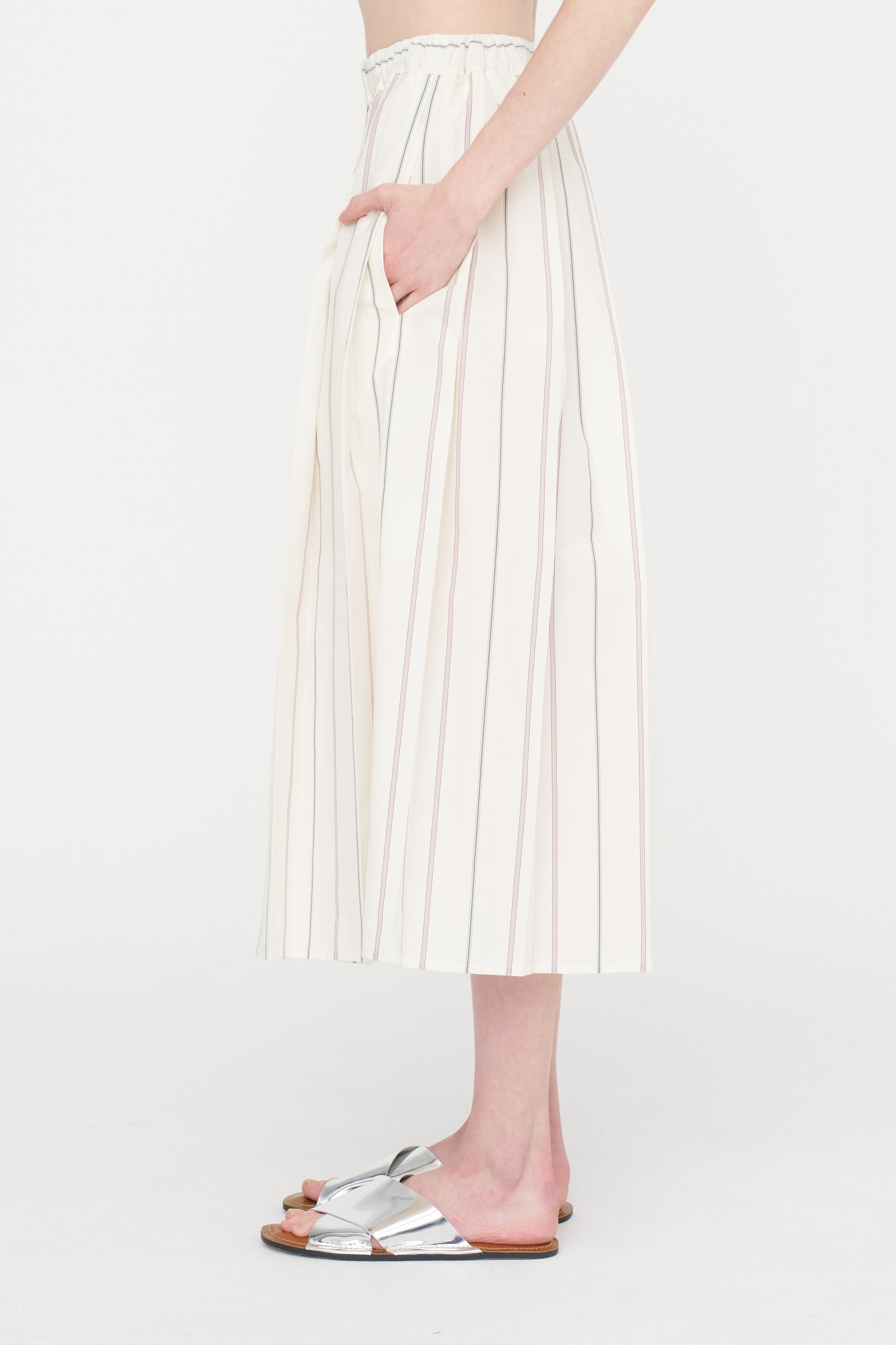 Pant Skirt, Ivory &amp; Navy