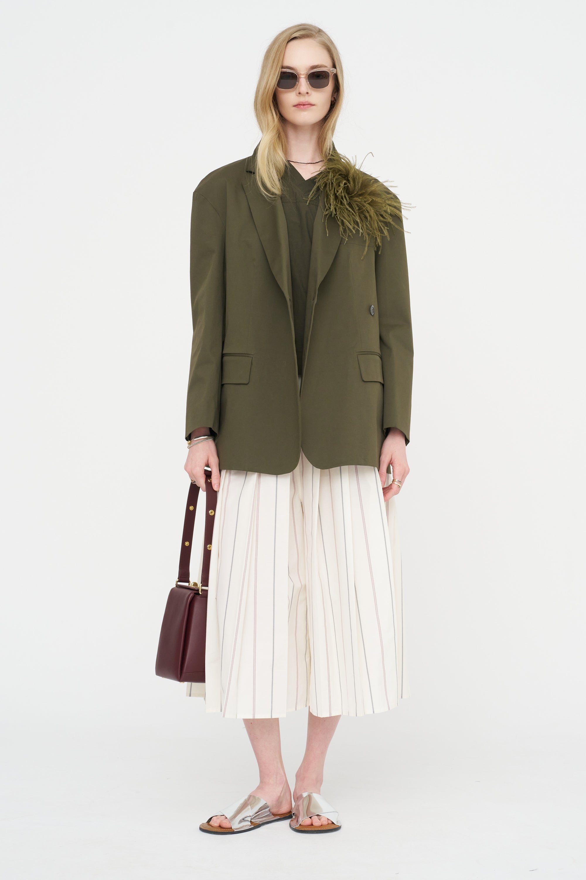 Pant Skirt, Ivory &amp; Navy