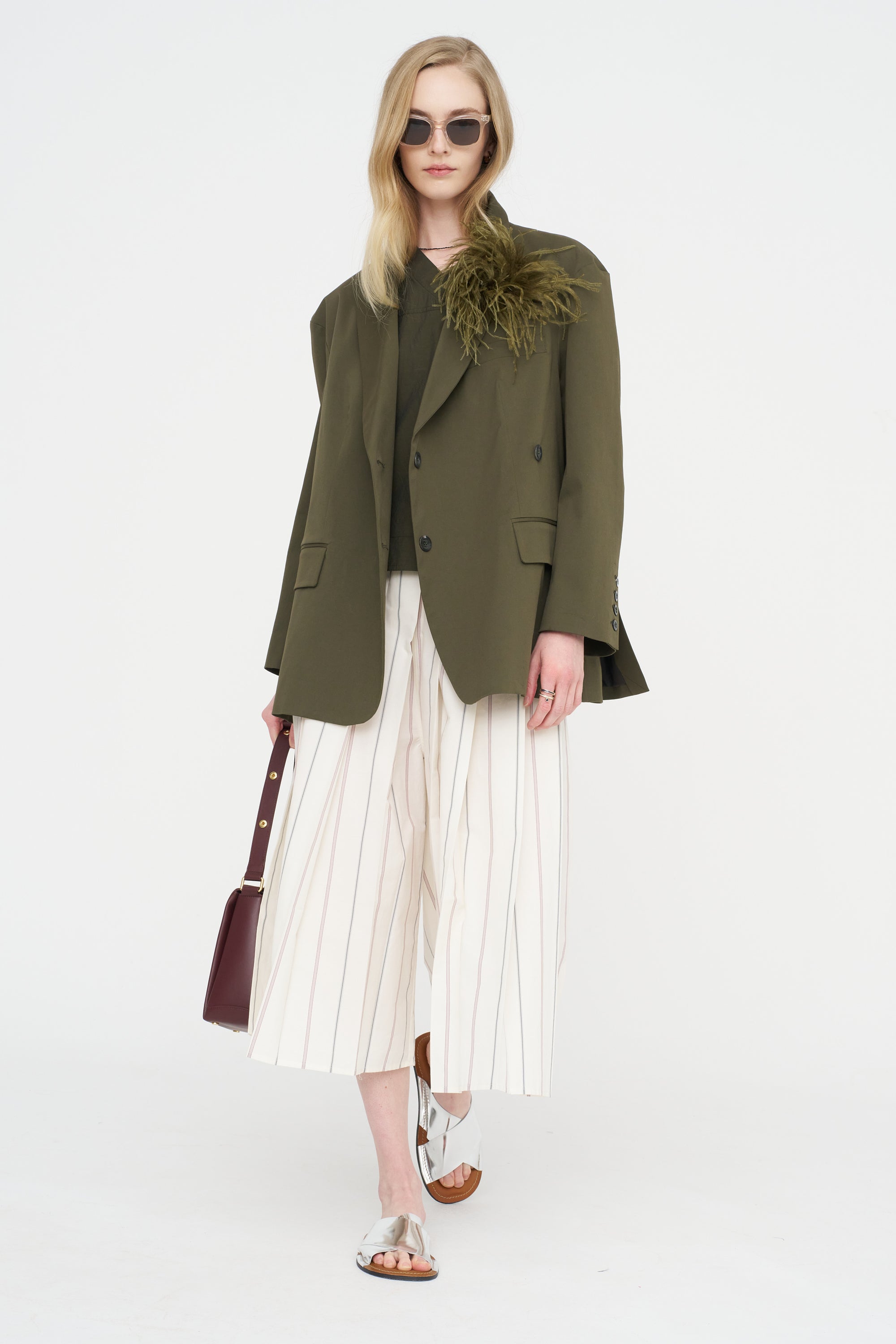 Pant Skirt, Ivory &amp; Navy