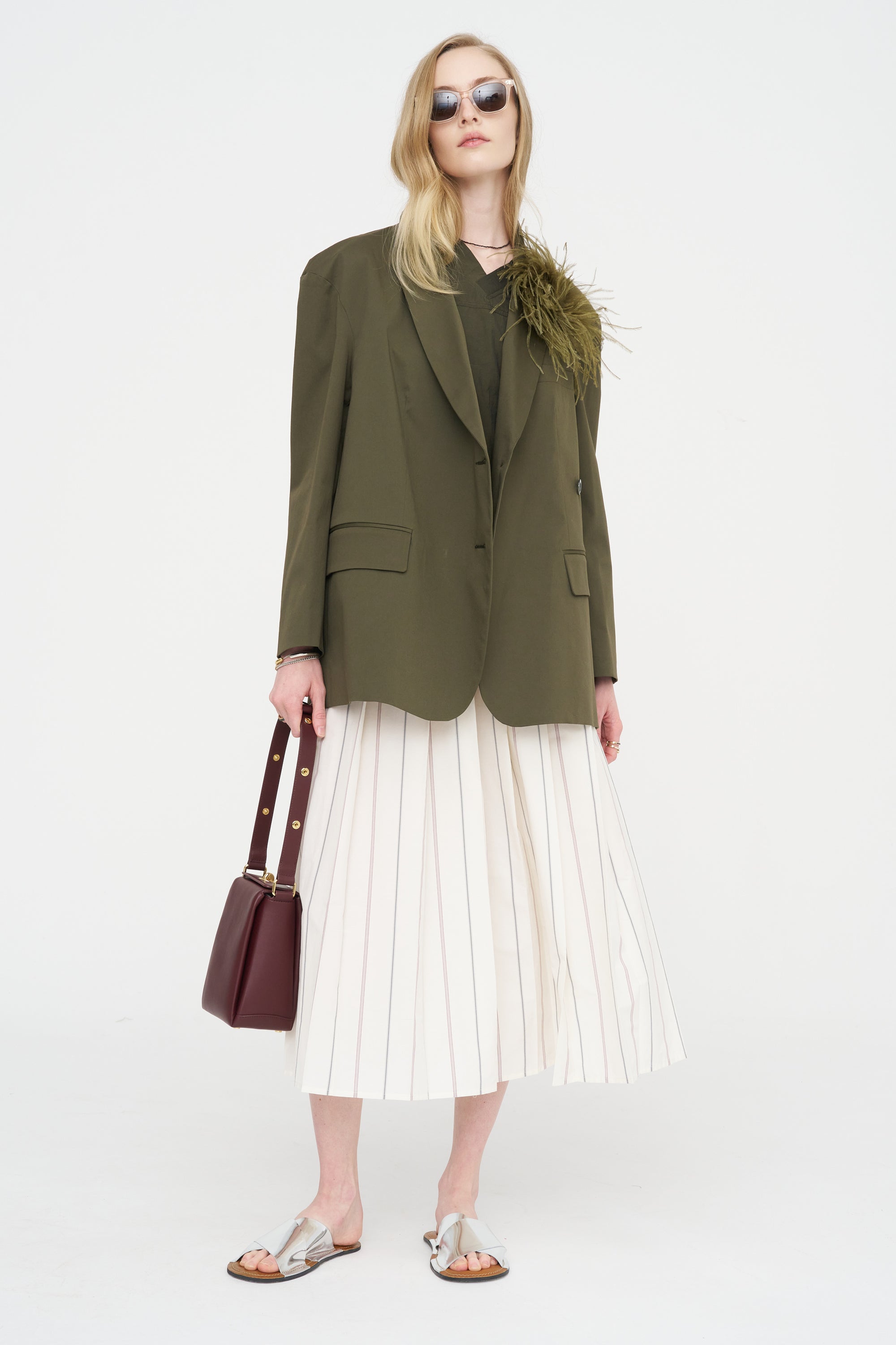 Pant Skirt, Ivory &amp; Navy