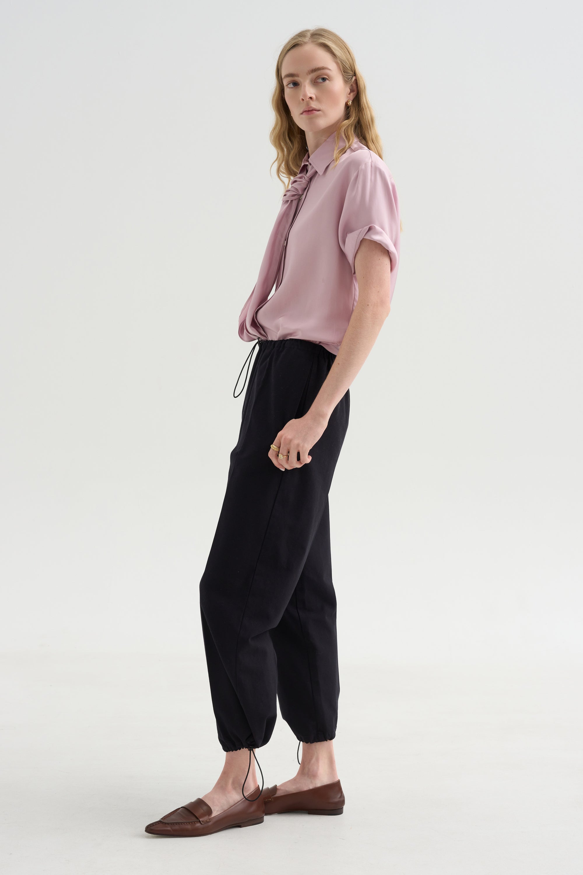 Coulisse Pants, Navy