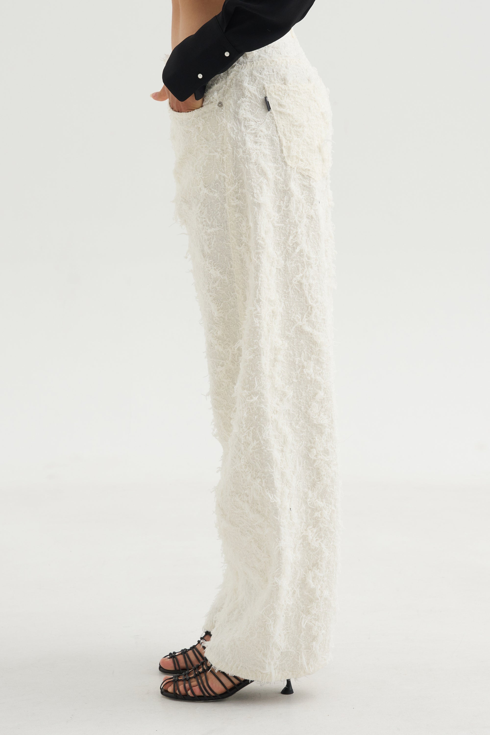 Clyde Double Fur Denim, Off White