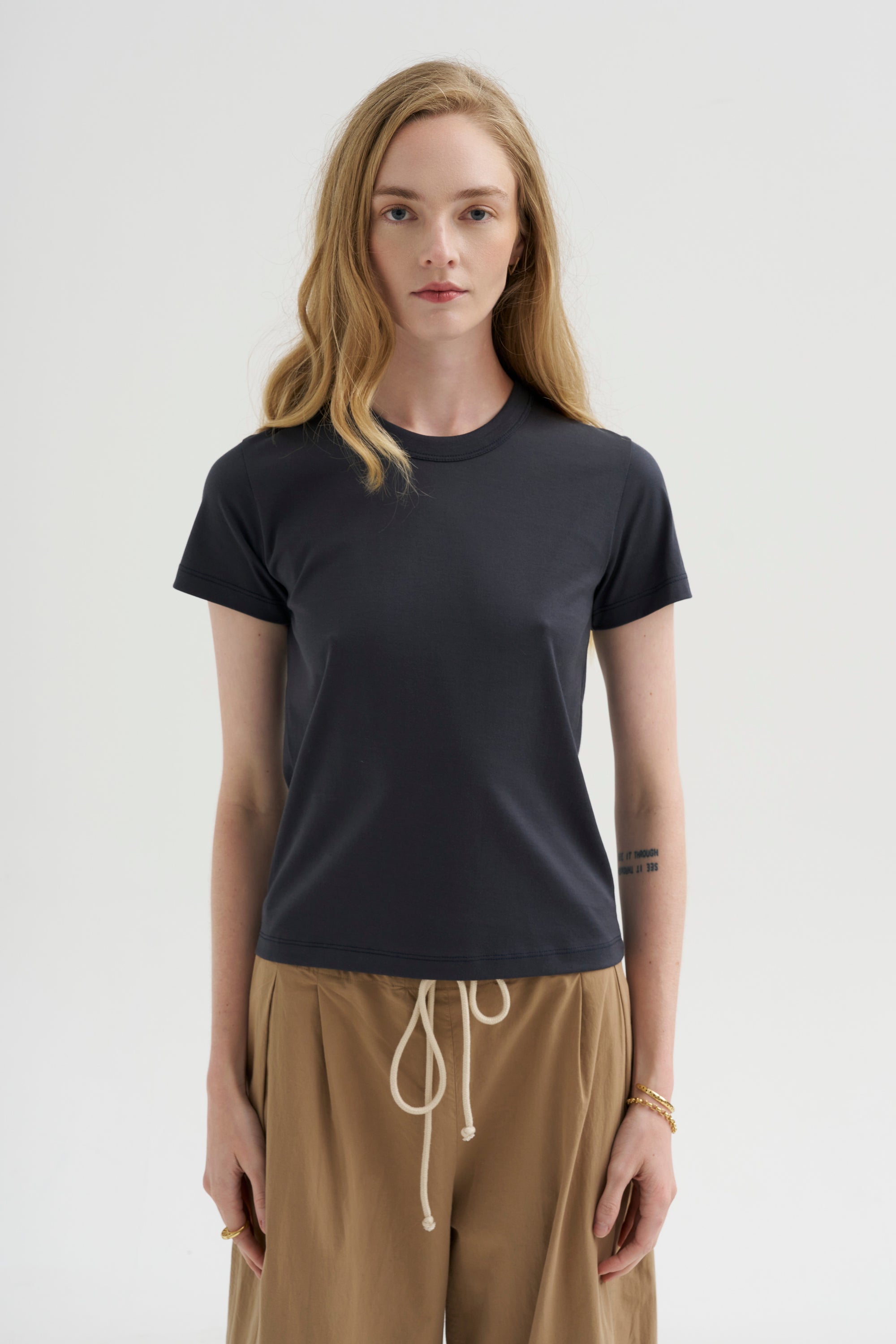 Fitted Tee, Midnight Blue