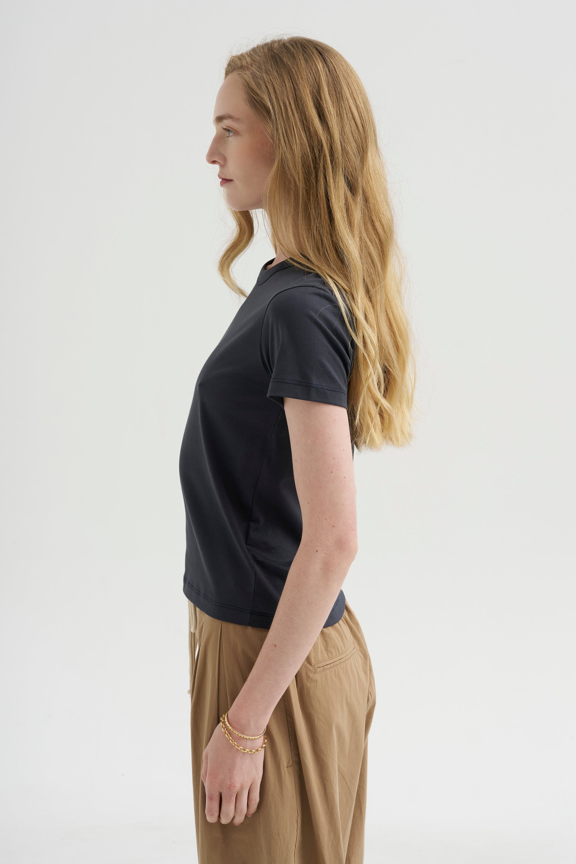 Fitted Tee, Midnight Blue