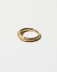Fredag Ring Engraved - Lily of the Valley, Yellow Gold