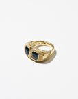 Ooak Tourmaline Ring - Fish, Yellow Gold