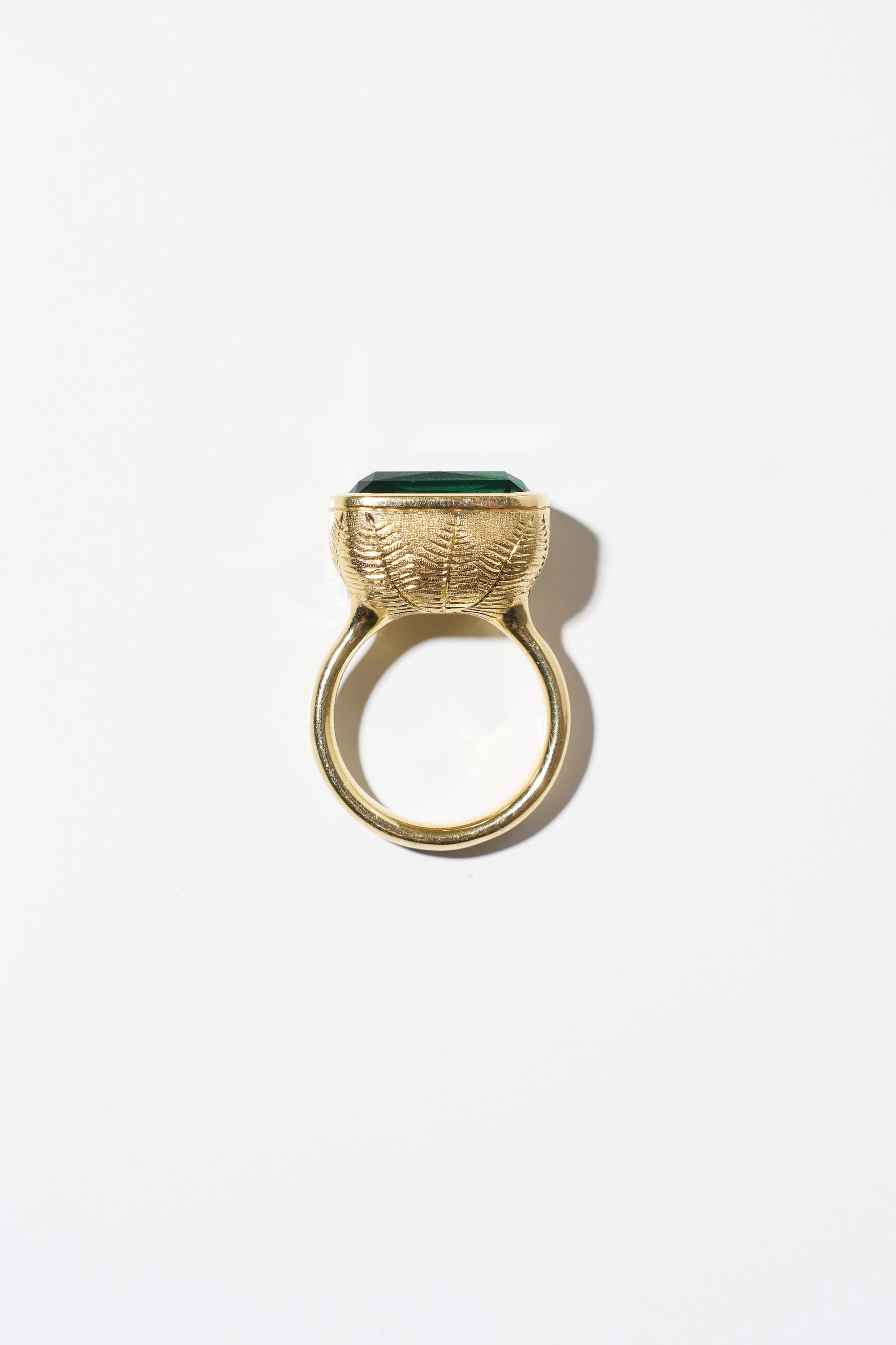 Ooak Tourmaline Ring - Fern, Yellow Gold
