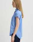 Woven Cap Sleeve, Blue Multi