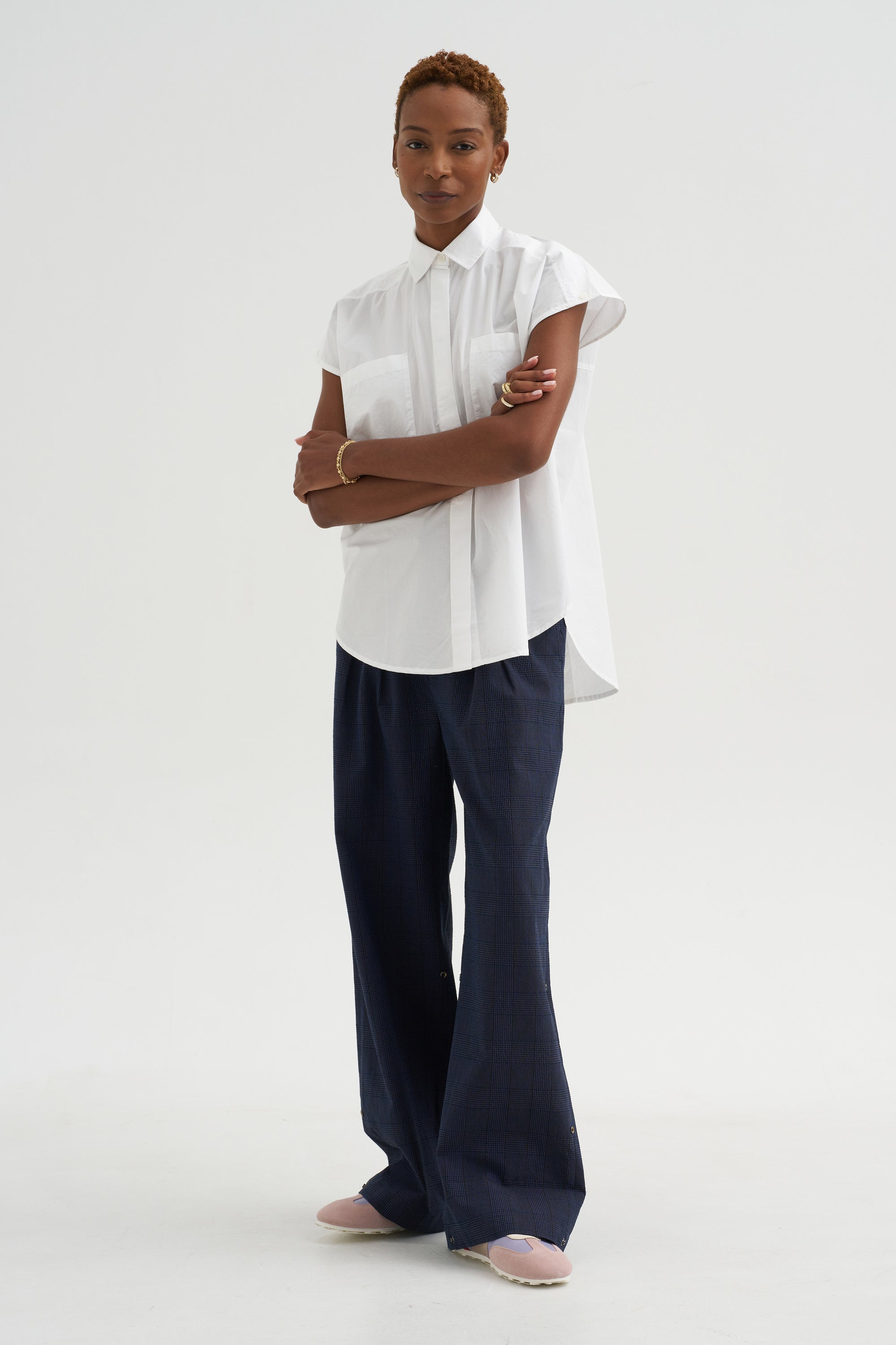 Cap Sleeve Top, White