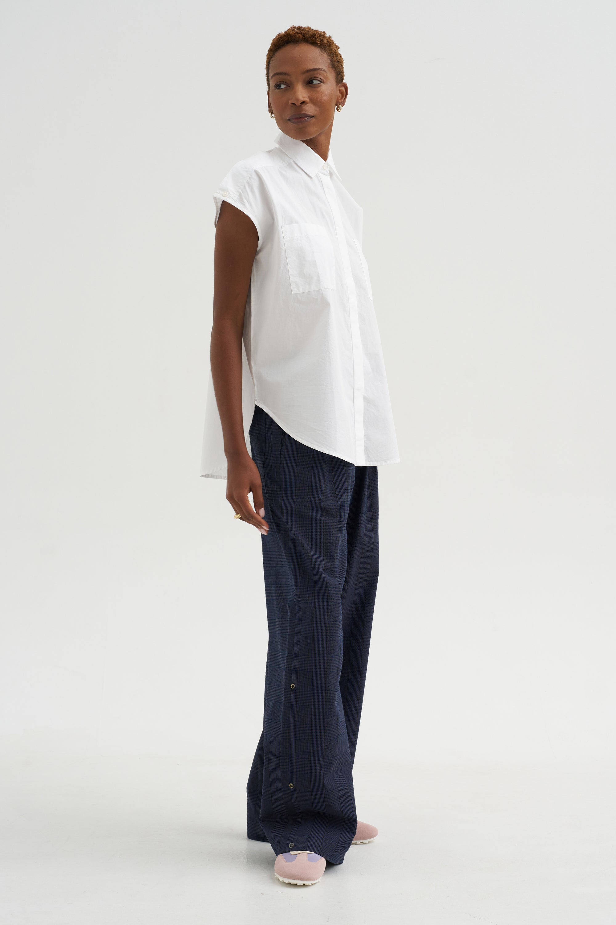 Cap Sleeve Top, White