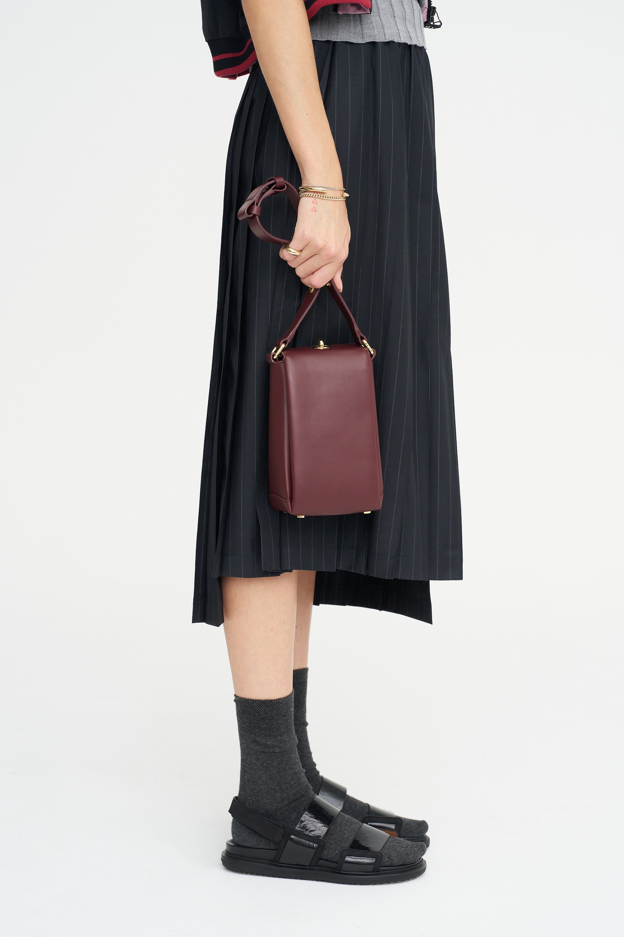 Folded Camera Bag, Burgundy