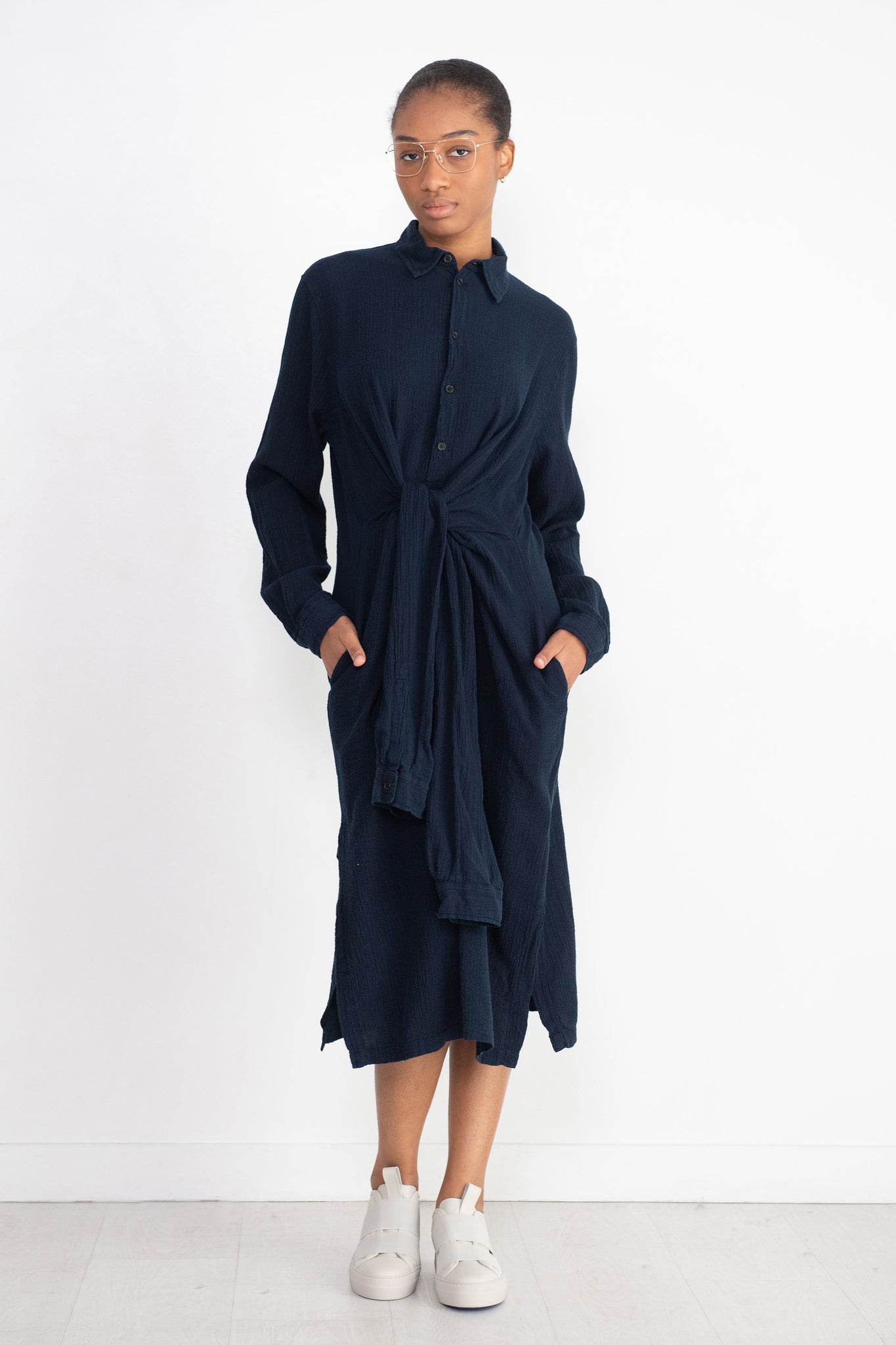 Henrik Vibskov - Mars Shirtdress, Indigo Stripes