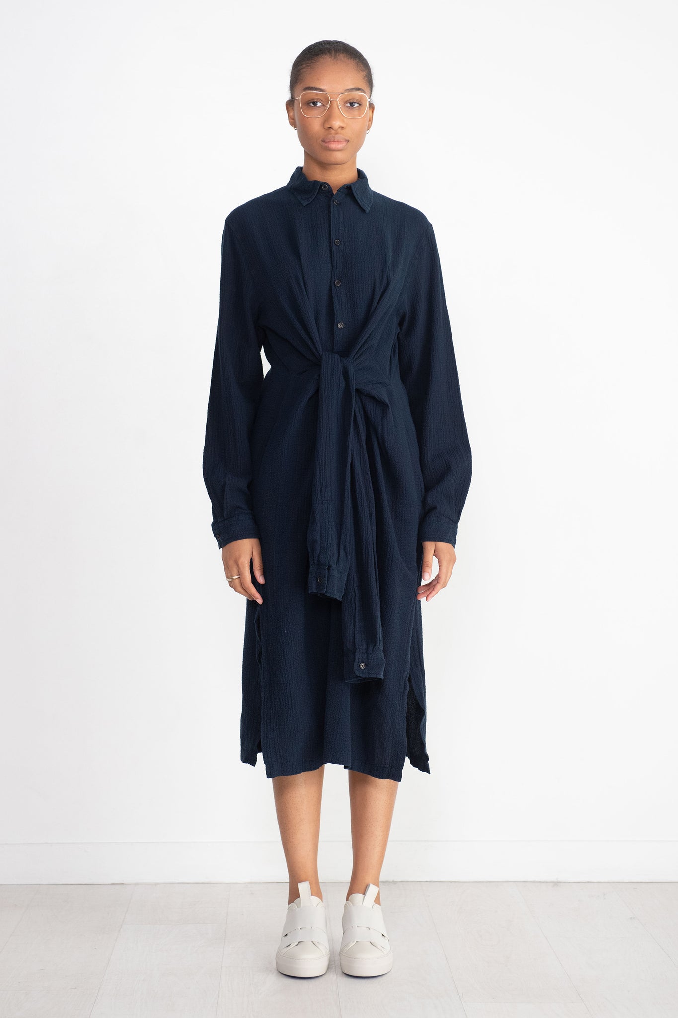Henrik Vibskov - Mars Shirtdress, Indigo Stripes