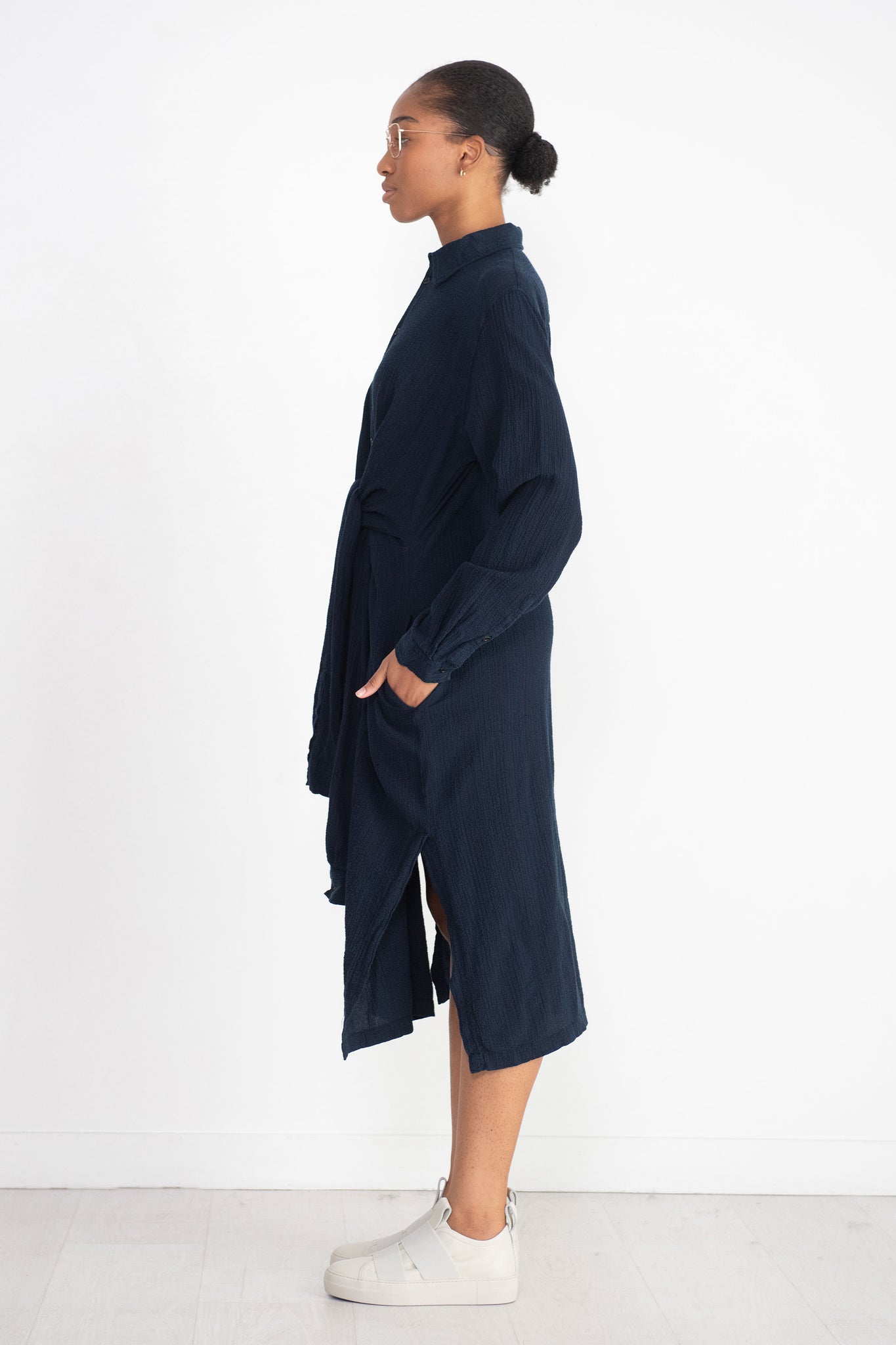 Henrik Vibskov - Mars Shirtdress, Indigo Stripes